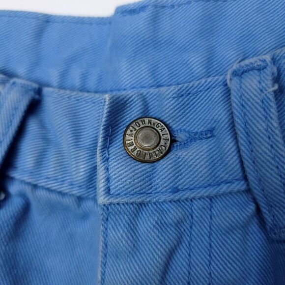 BRANDY MELVILLE 100% Cotton 90's High Rise Mom Jean Shorts Sky Blue Denim Small - Picture 5 of 6